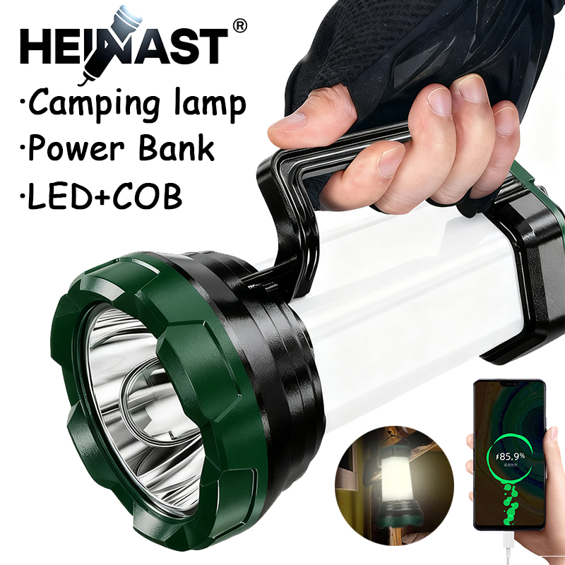Outdoor Usb Power Bank - Portátil poderosa lanterna led com cob