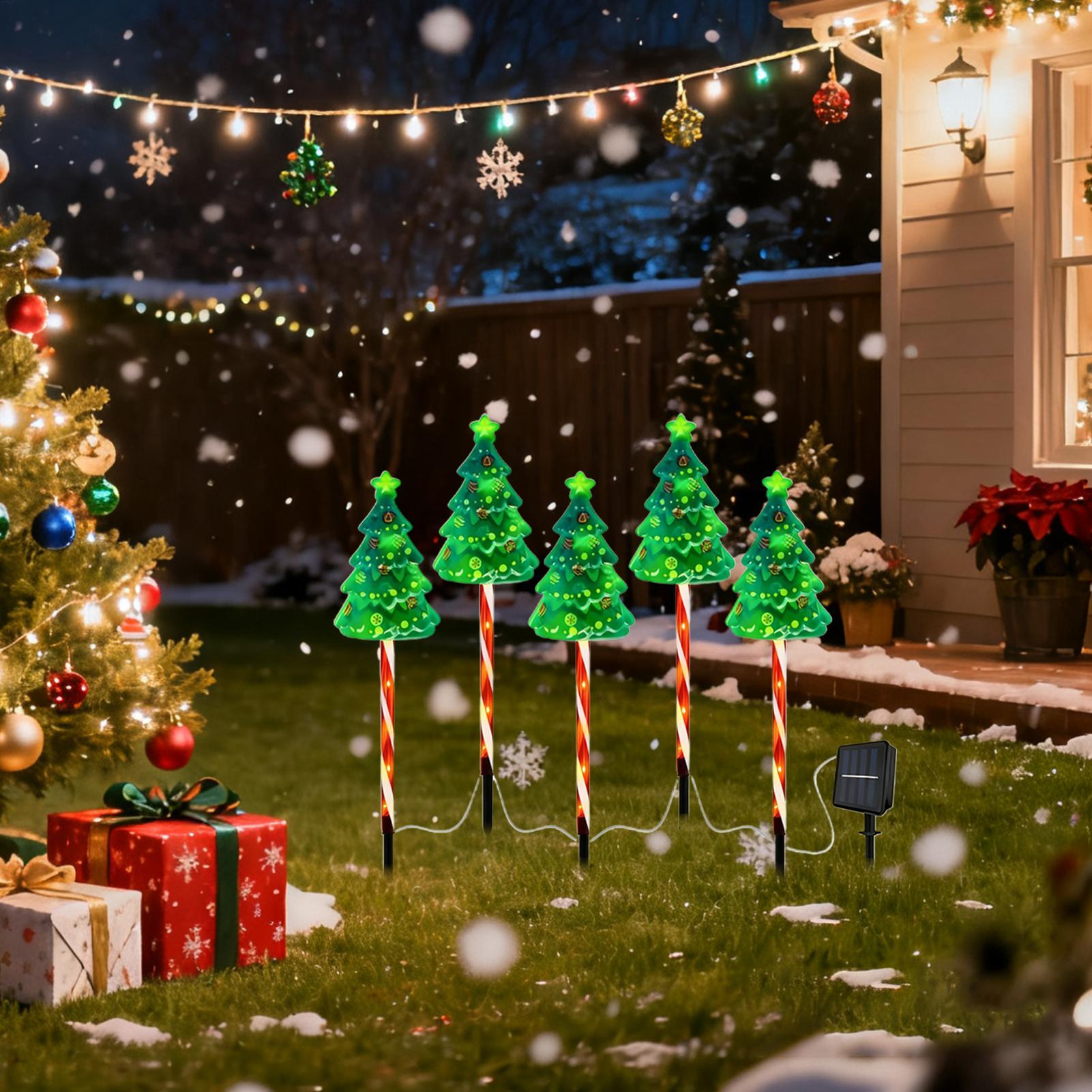Outdoor Yard Power Stake - Árvore de natal entrada de garagem