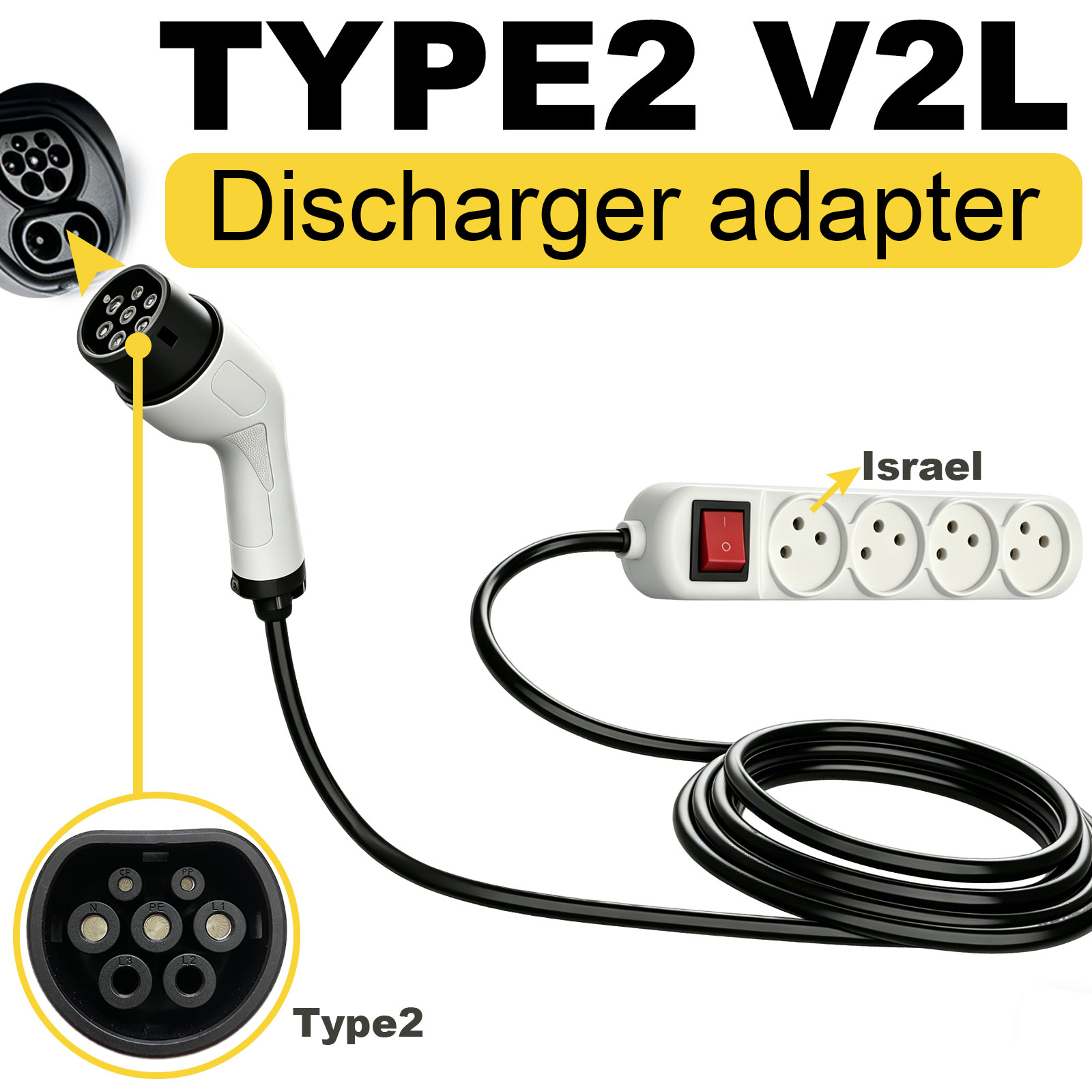 Outdoor Power Hub - Adaptador de Descarga Tipo 2 V2L
