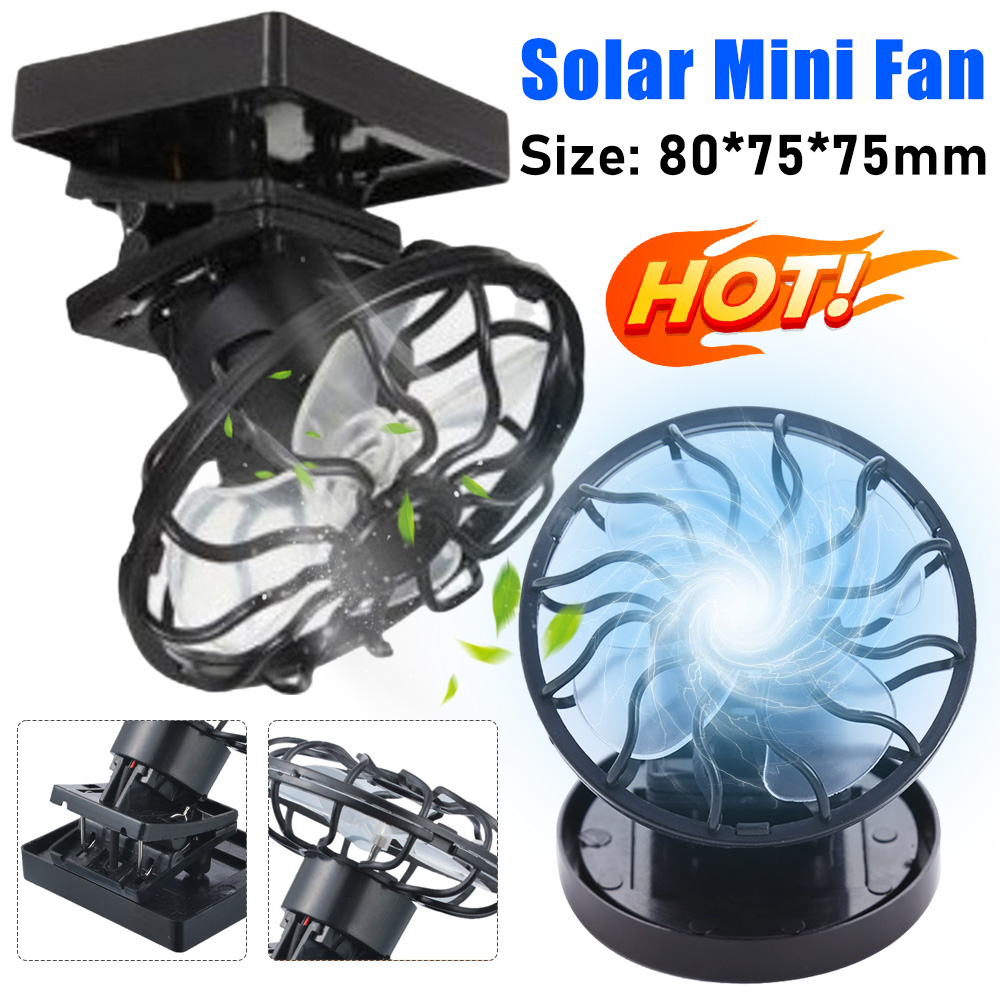 Outdoor Power With Timer - Energia solar mini clipe ventilador de
