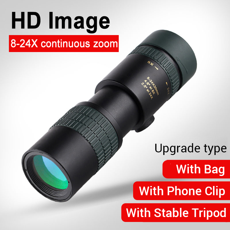 Poderoso monóculos 8-24x30 hd  - Quality Outdoor Power avaliação e preço