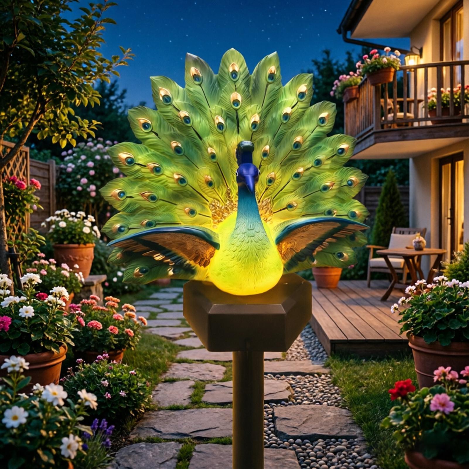 Escultura de pássaro solar par - Outdoor Yard Power Stake avaliação e preço