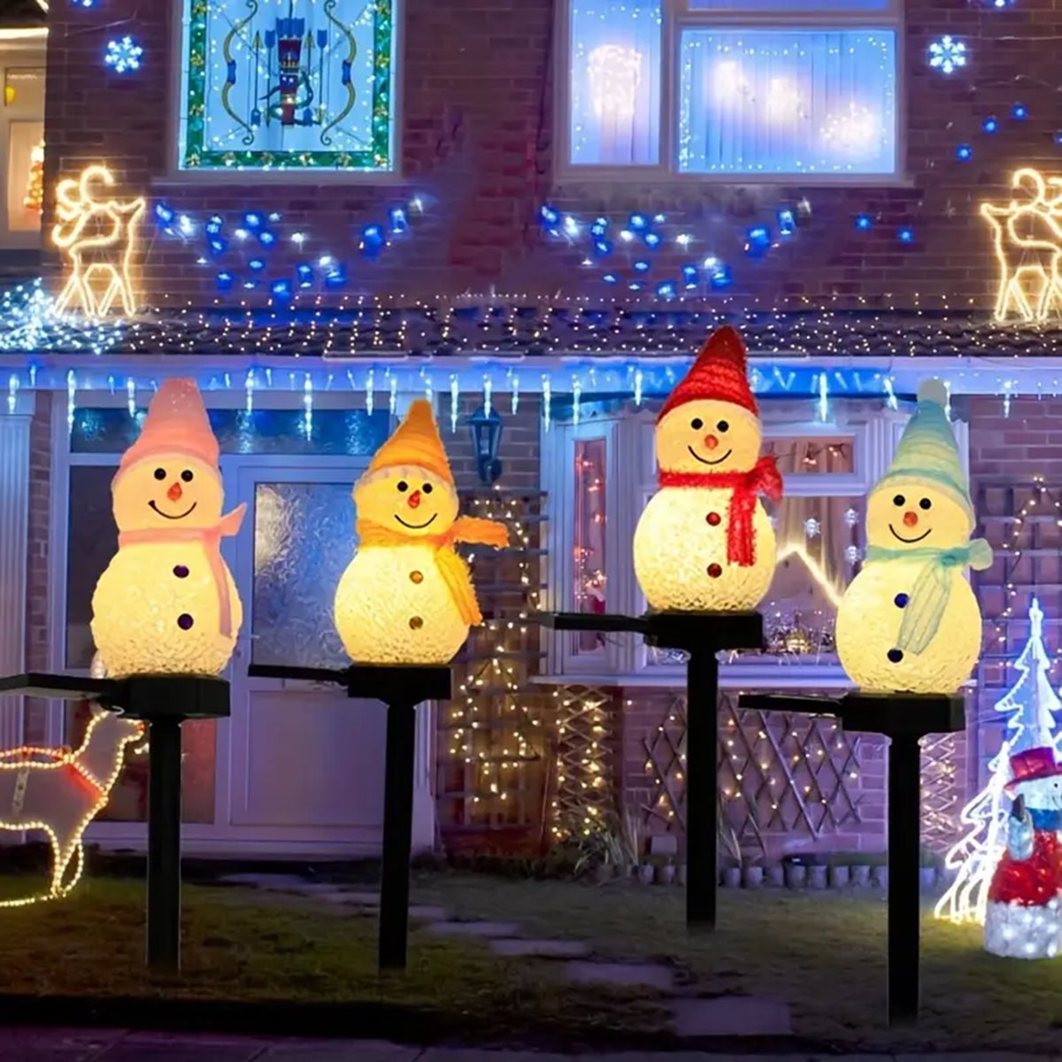 Led boneco de neve solar jardi - Outdoor Yard Power Stake avaliação e preço