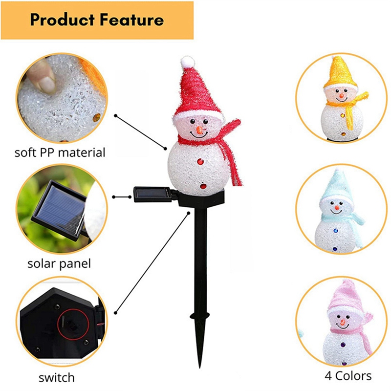 Led boneco de neve solar jardi - Outdoor Yard Power Stake avaliação e preço