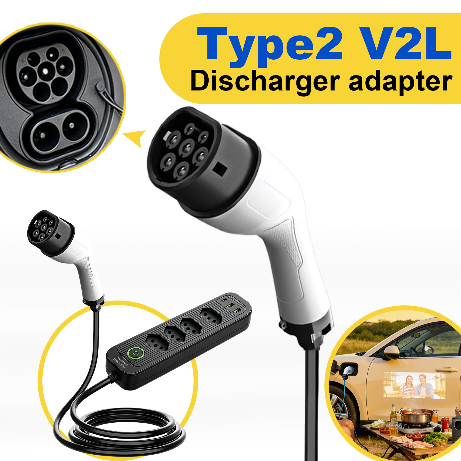 Adaptador de Descarga Tipo 2 V - Outdoor Power Hub avaliação e preço
