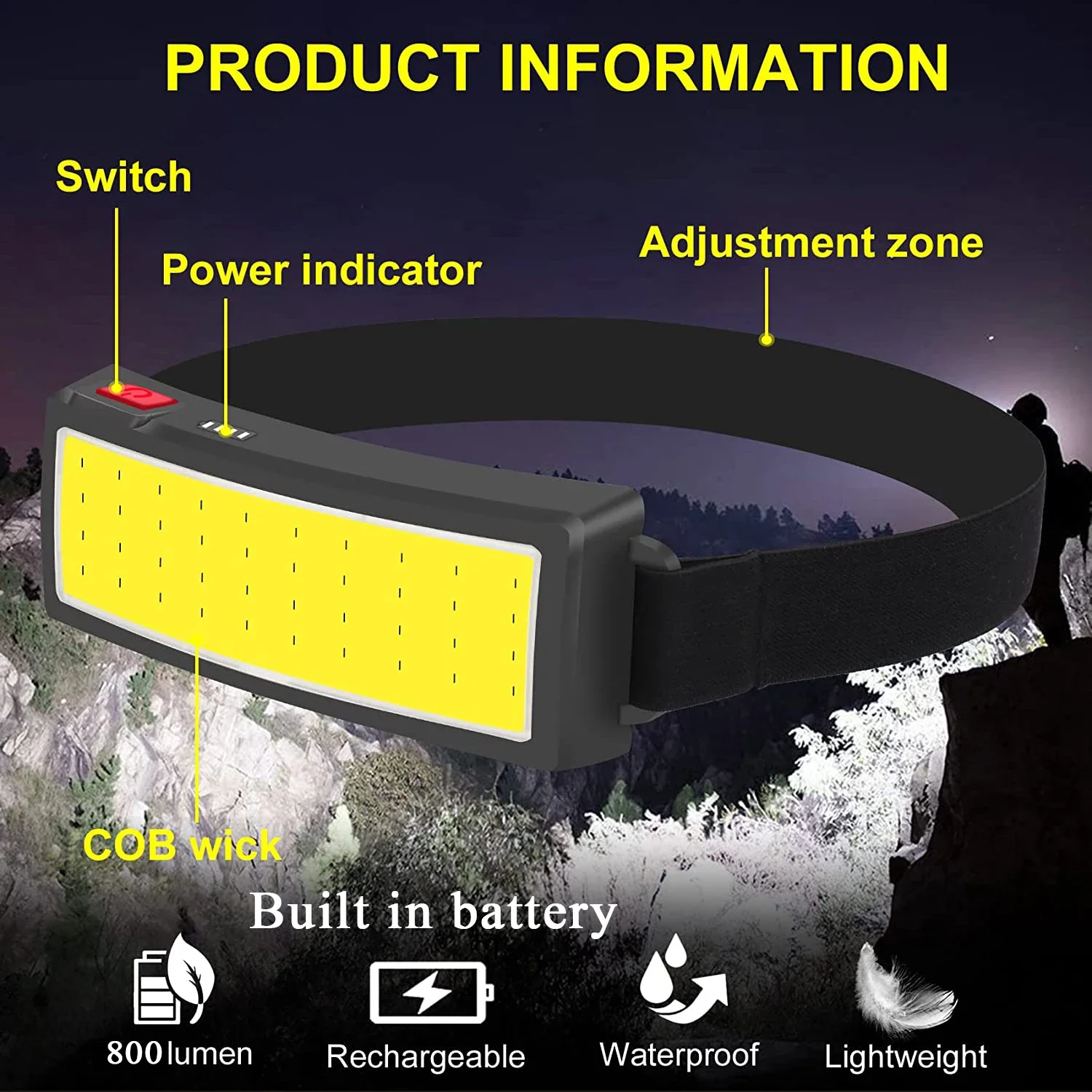 Faróis LED Portáteis COB para  - Outdoor Usb Power Bank avaliação e preço