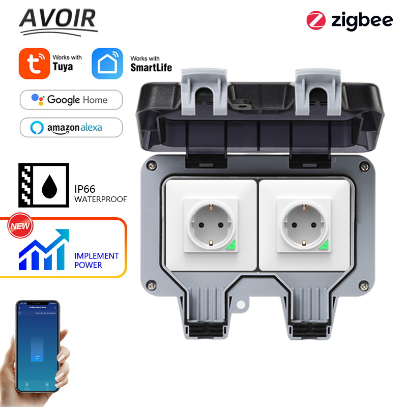 Avoir tuya zigbee soquetes elé - Outdoor Power With Timer avaliação e preço