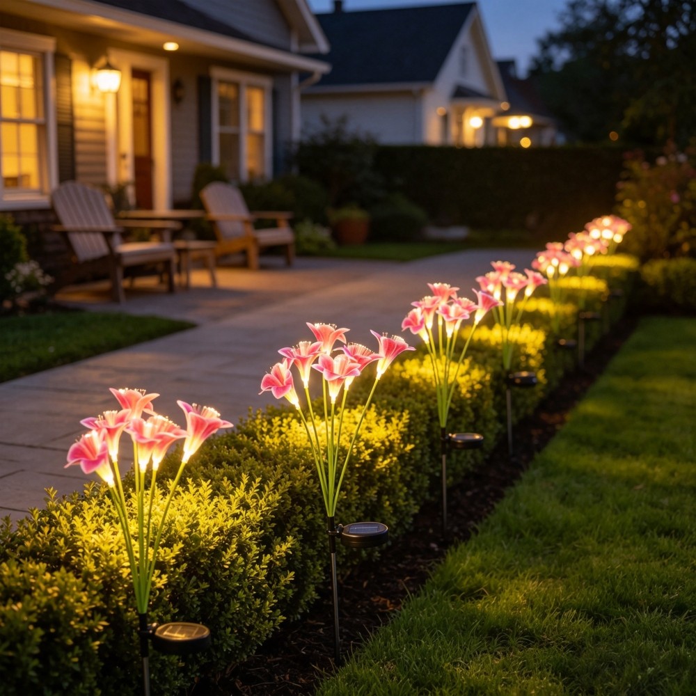 Luzes de Estaca em Forma de Fl - Outdoor Yard Power Stake avaliação e preço