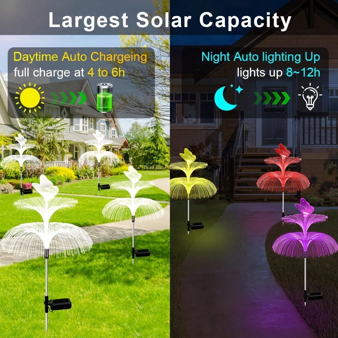 2 Peças de Luzes Solares de Ja - Outdoor Yard Power Stake avaliação e preço