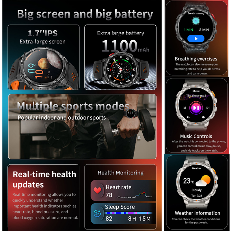 Novo Smartwatch T-Rex3 Pro 202 - Outdoor Power Lead avaliação e preço