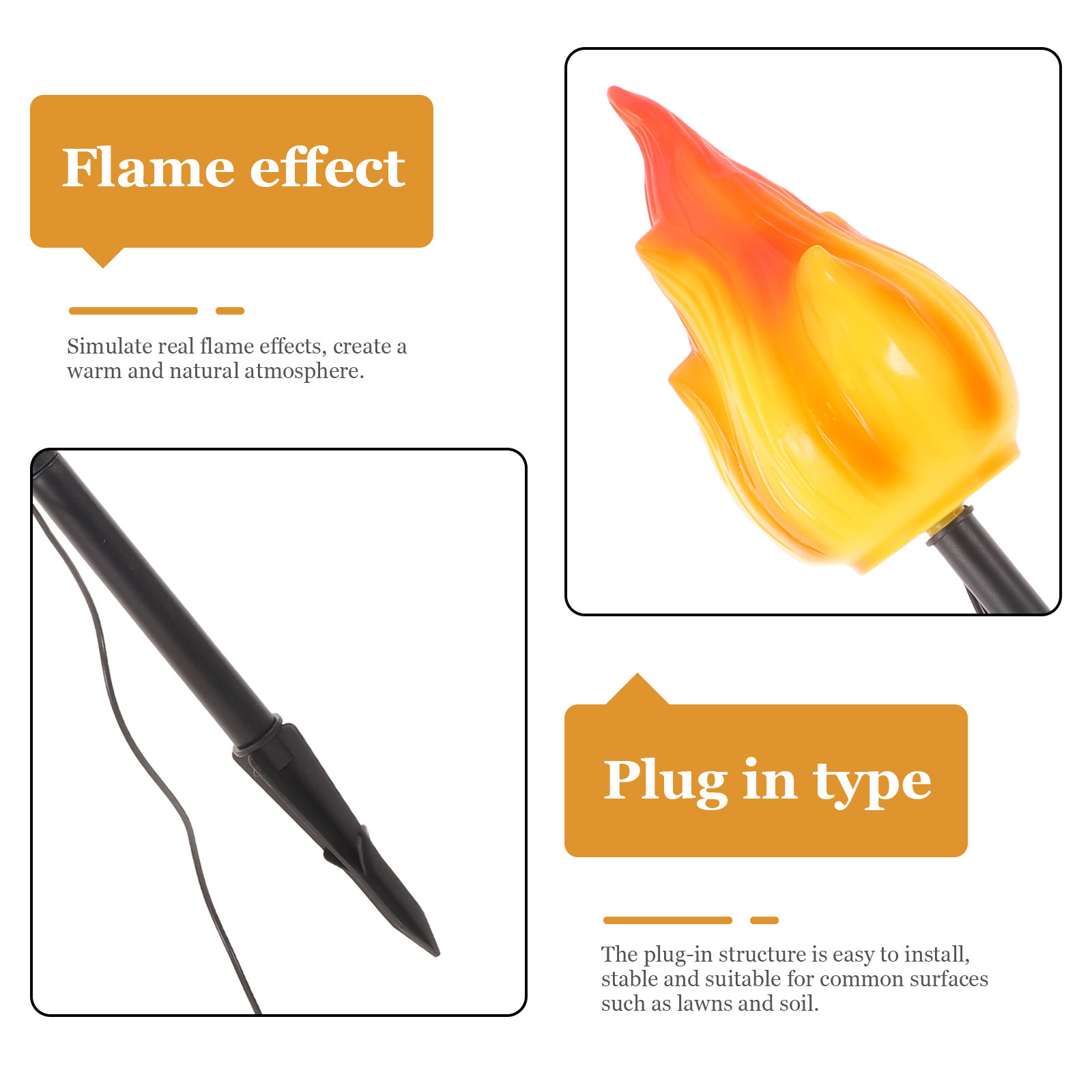 Conjunto de 3 Luminárias Solar - Outdoor Yard Power Stake avaliação e preço